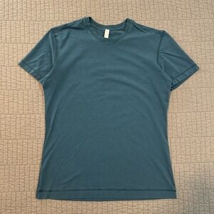 Lululemon T Shirt Men Medium Blue Everyday Short Sleeve Gym Workout‎ Athleisure